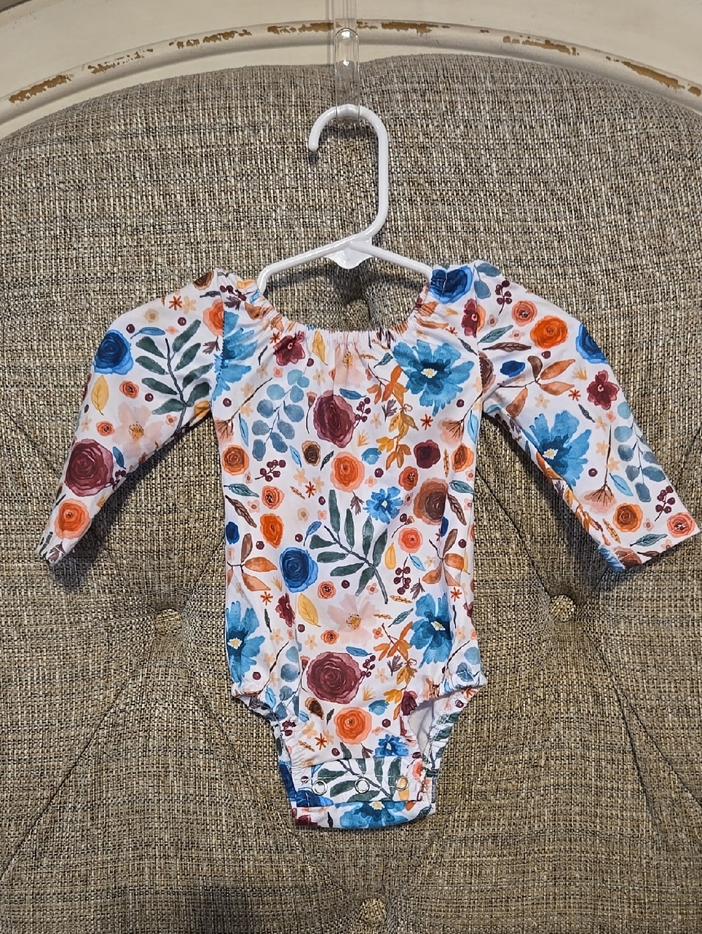 Newborn Floral Long Sleeved Onesie